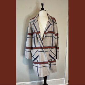 Plaid Women's Knit Trench